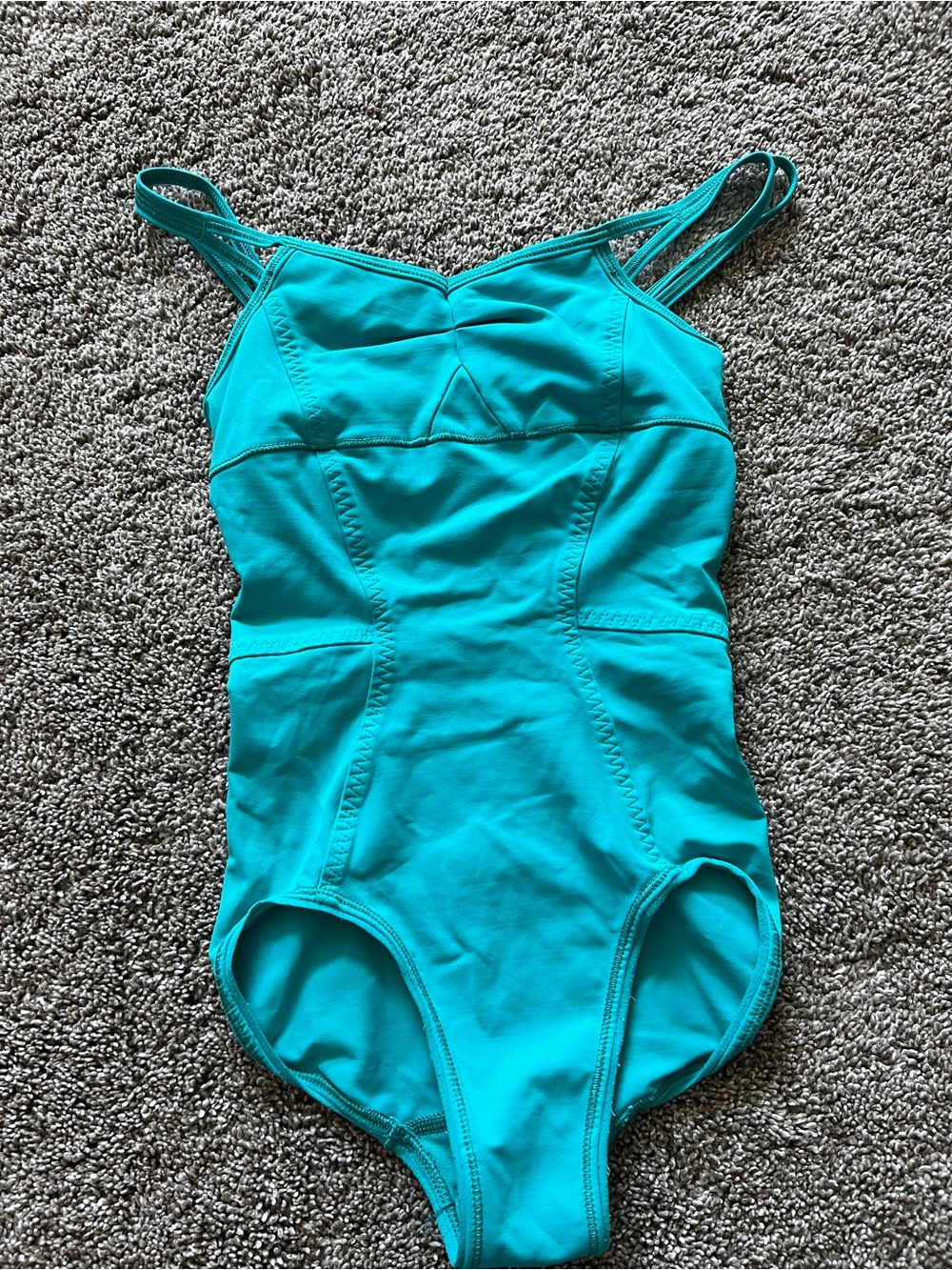 Ivivva Girls Teal Double-Strap One-Piece